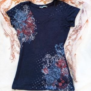 Versatile Maurices Sheer Blue T Shirt